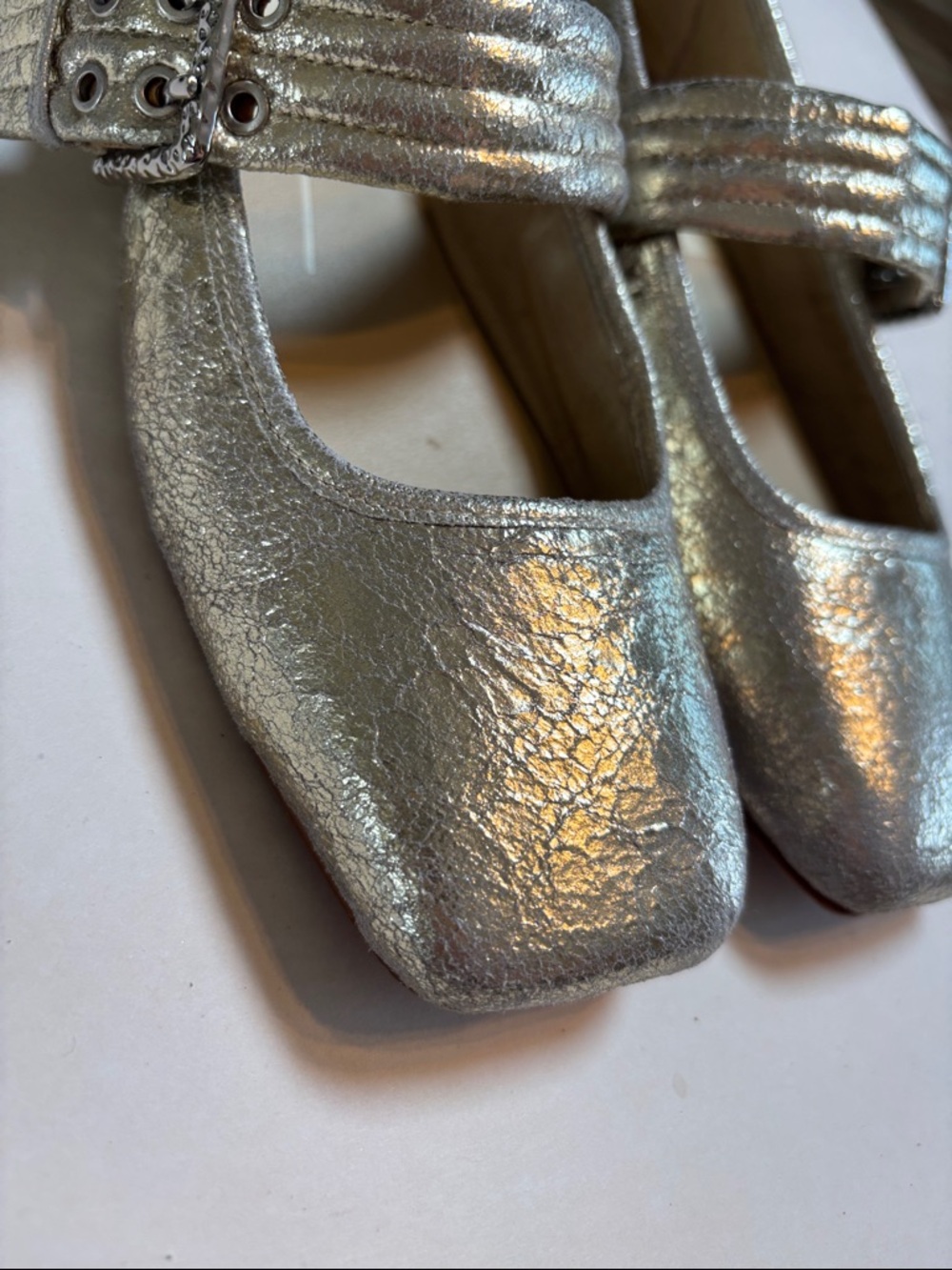 Dolce Vita Arora Silver Metallic Mary Jane Flats Women Size 6.5 - Picture 6 of 14